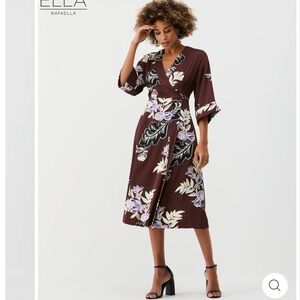 FLORAL PRINT FAUX WRAP MIDI DRESS
ELLA Rafaella